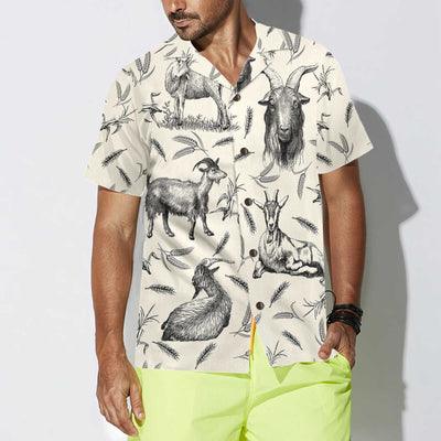 Goat Hawaiian Shirt, Vintage Goat Aloha Shirt For Men - Perfect Gift For Farm Lovers, Men, Husband, Boyfriend, Friend, Family - Image 4