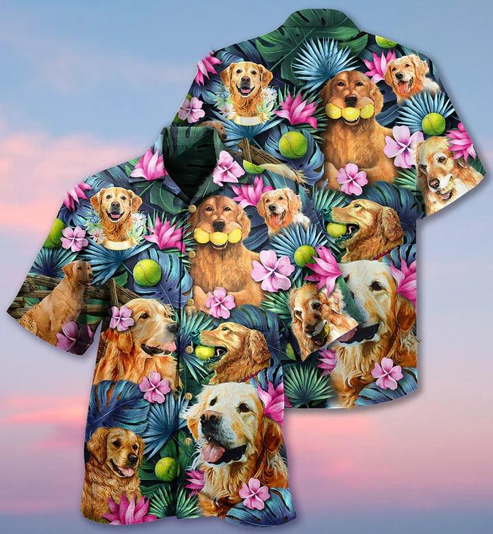 Golden Retriever Aloha Hawaii Shirt - Dog Lovely Hug A Golden Hawaiian Shirt For Summer - Perfect Gift For Dog Lovers, Friend, Family