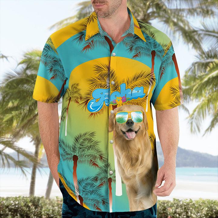 Golden Retriever Aloha Hawaiian Shirt - Dog Summer Beach Tropical Leaves Hawaiian Shirt For Summer - Perfect Gift For Dog Lovers Friend, Family - Image 3