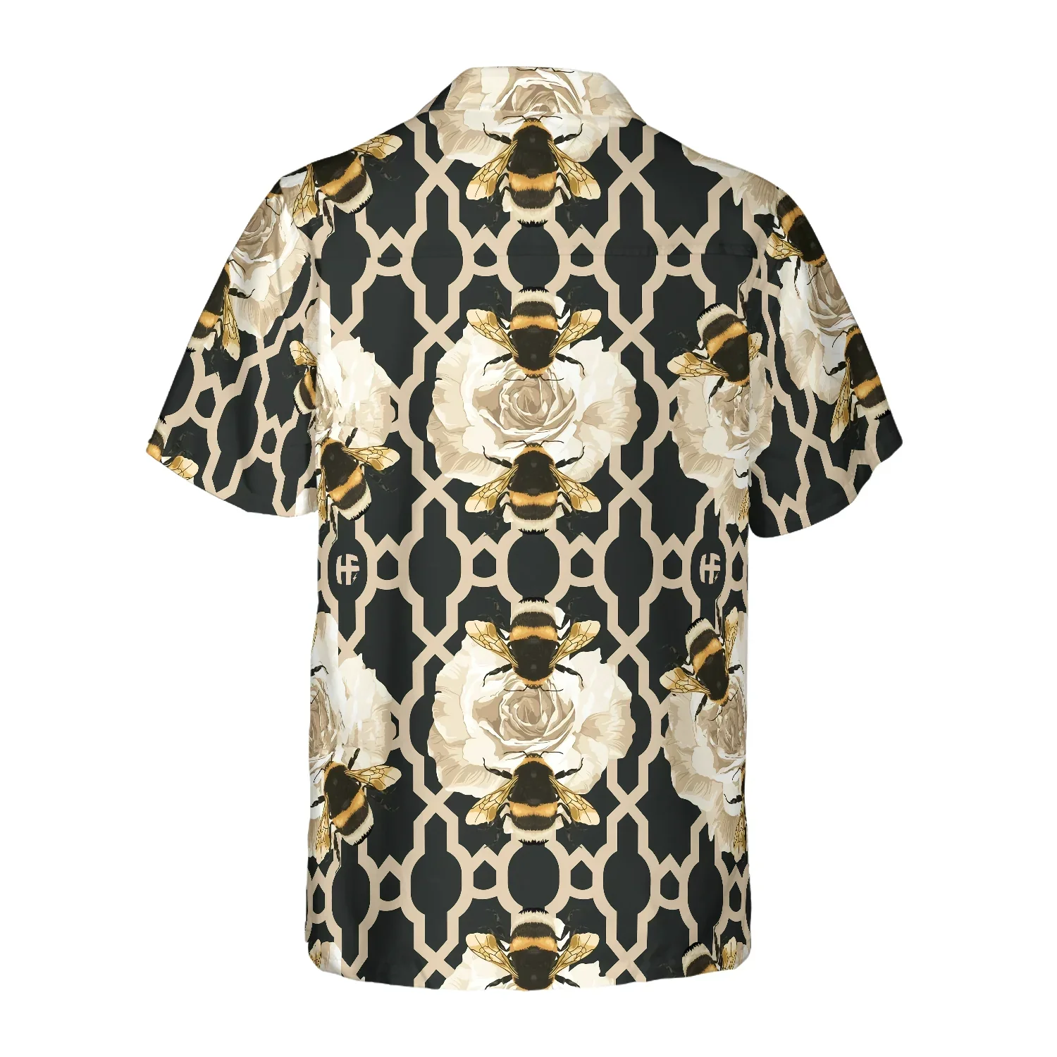 Golden Roses And Bees Hawaiian Shirt, Summer Animals Aloha Shirts For Men Women, Perfect Gift For Husband, Wife, Boyfriend, Friend - Image 5