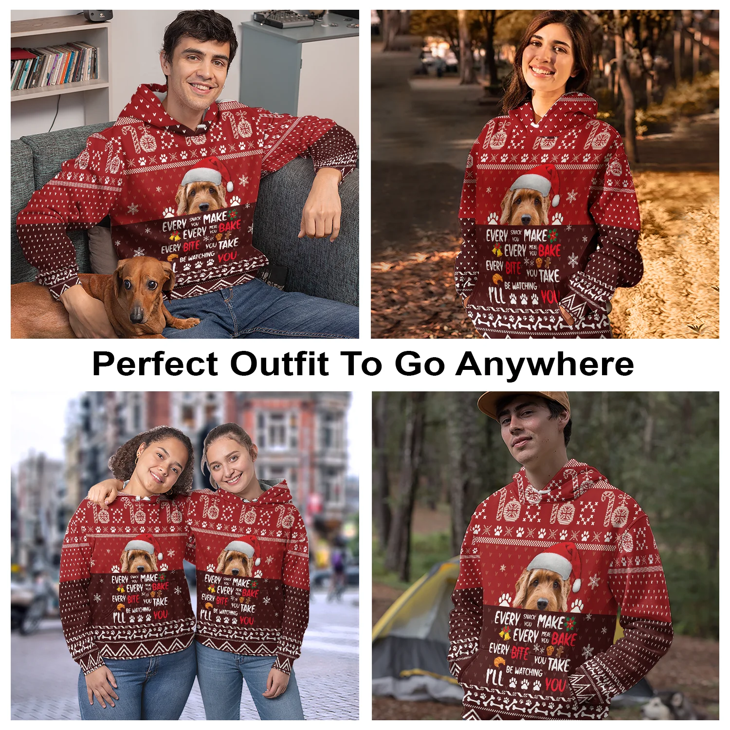 Goldendoodle Pullover Premium Hoodie Will Be Watching You, Perfect Outfit For Men And Women On Christmas New Year Autumn Winter - Image 3