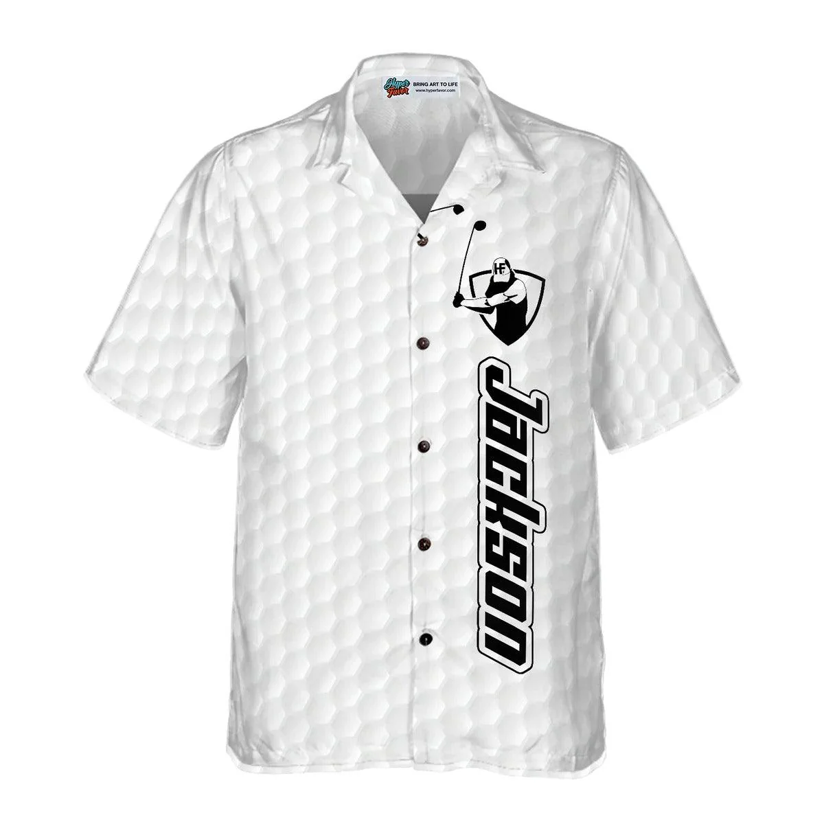 Golf Aloha Hawaiian Shirt Custom, Golf Texture With Logo Personalized Hawaiian Shirt - Perfect Gift For Men, Women, Golf Lover - Image 3