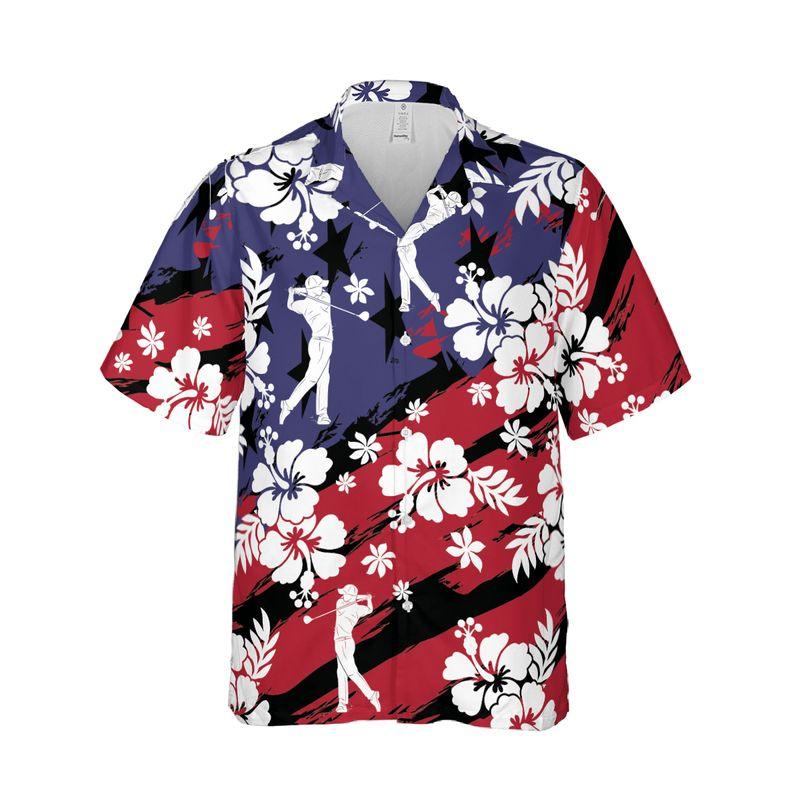 Golf Aloha Hawaiian Shirts For Summer, Sports Beach Tropical American Flag Hawaiian Shirt For Men Women, Beach Wear Golf Gift For Golfers, Golf Lovers - Image 6