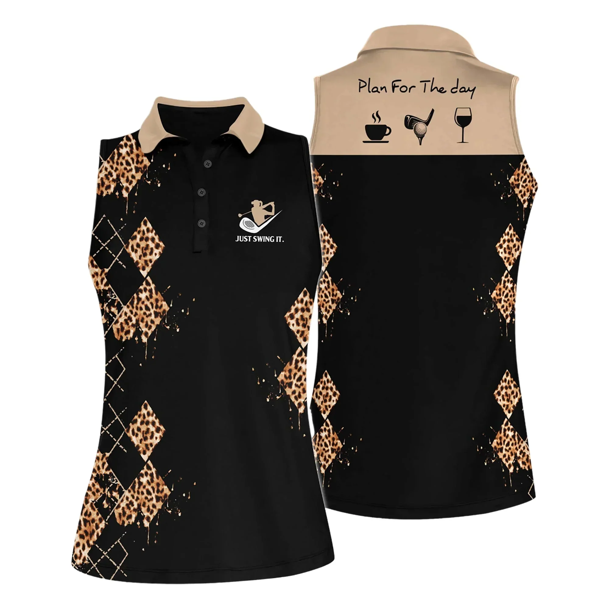 Golf And Drinks Women Polo Shirt, Plan For The Day Women Polo Shirt, Golf Just Swing It Polo Shirt - Gift For Mother's Day, Golfer, Female, Golf Lover
