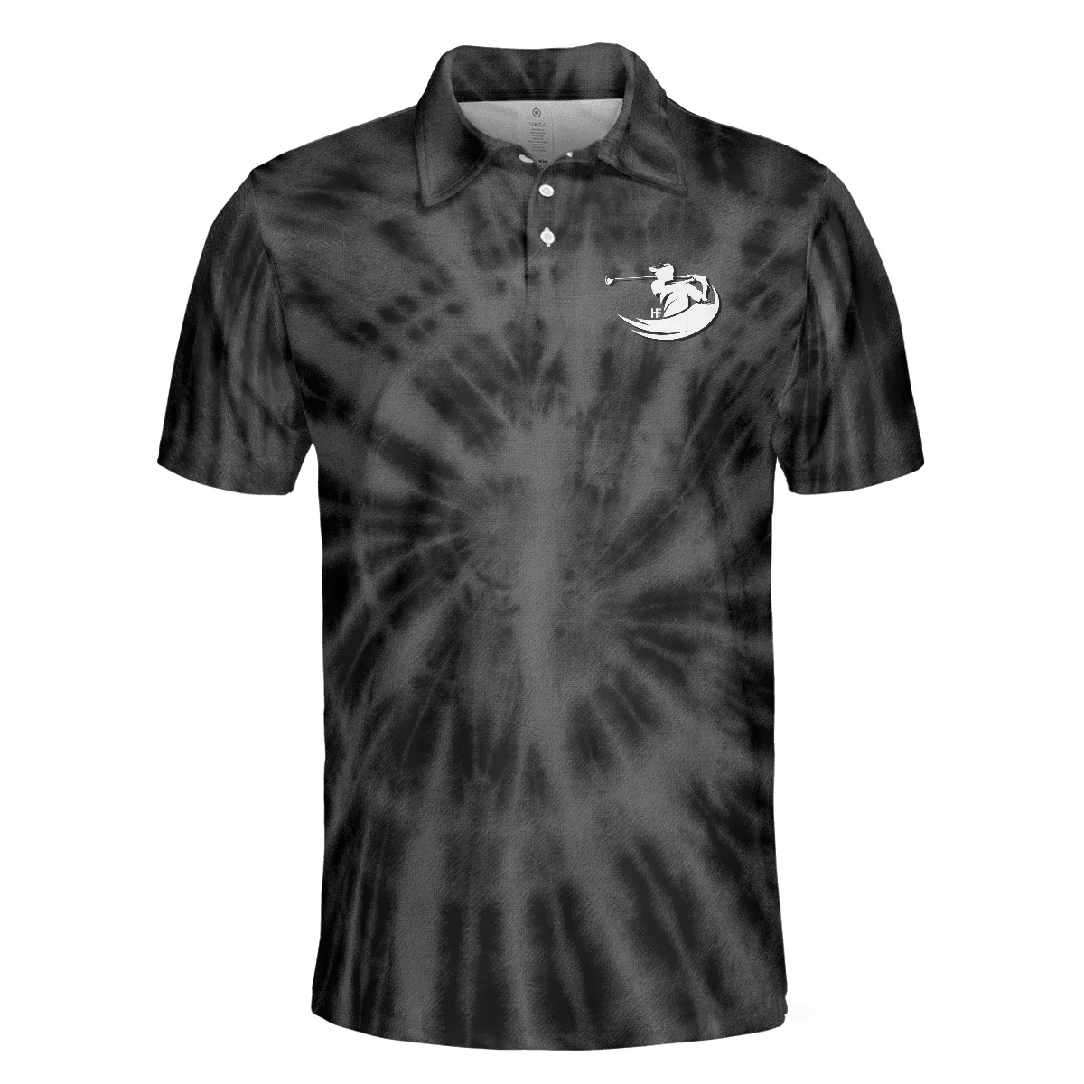 Men Golf Polo Shirt - Golf Be The Best, Black Tie Dye Men Polo Shirt - Perfect Polo Shirt For Men, Golfers - Image 3