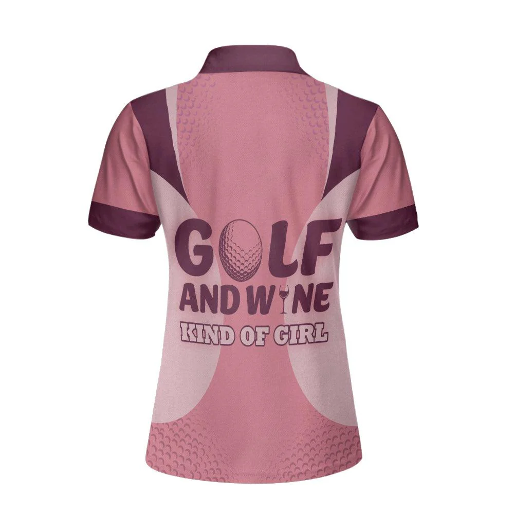 Golf Custom Name Women Polo Shirt, Golf And Wine Kind Of Girl Personalized Women Polo Shirts, Golfing Gift For Ladies, Golfers, Golf Lovers - Image 3