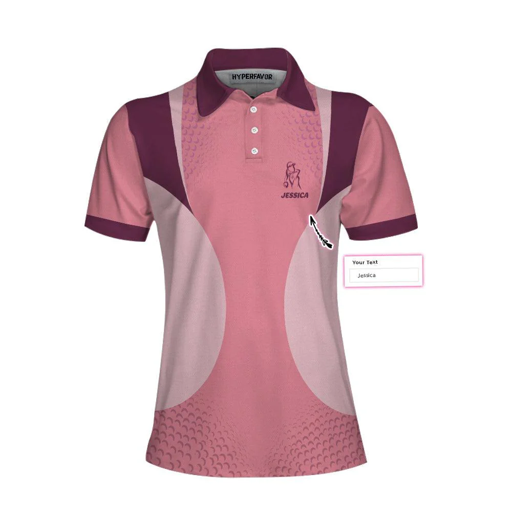 Golf Custom Name Women Polo Shirt, Golf And Wine Kind Of Girl Personalized Women Polo Shirts, Golfing Gift For Ladies, Golfers, Golf Lovers - Image 4