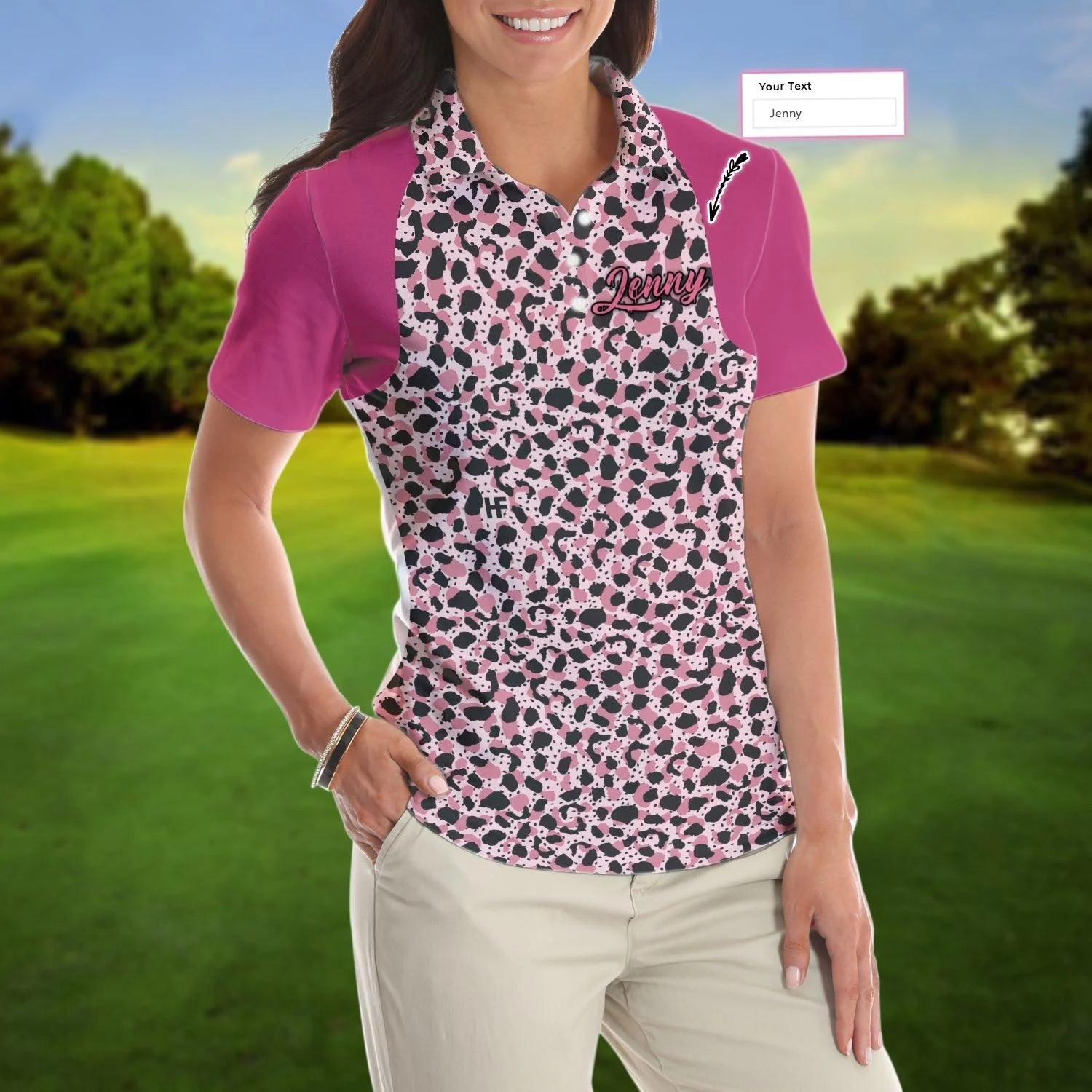 Golf Custom Name Women Polo Shirt, I Know I Play Like A Girl Try To Keep Up, Leopard Pattern Personalized Women Polo Shirts, Gift For Ladies, Golfers - Image 5