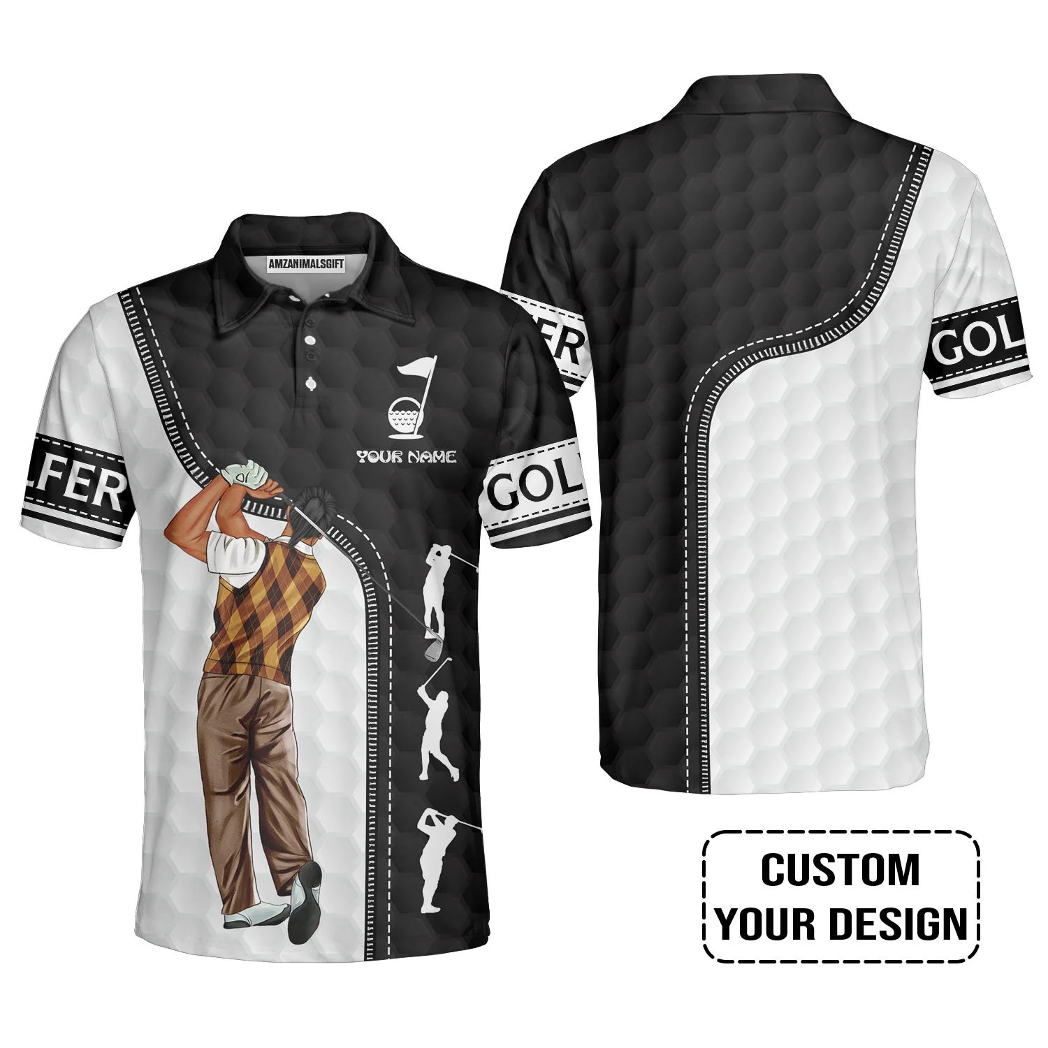Golf Custom Polo Shirt, Goler Personalized Polo Shirts - Image 5