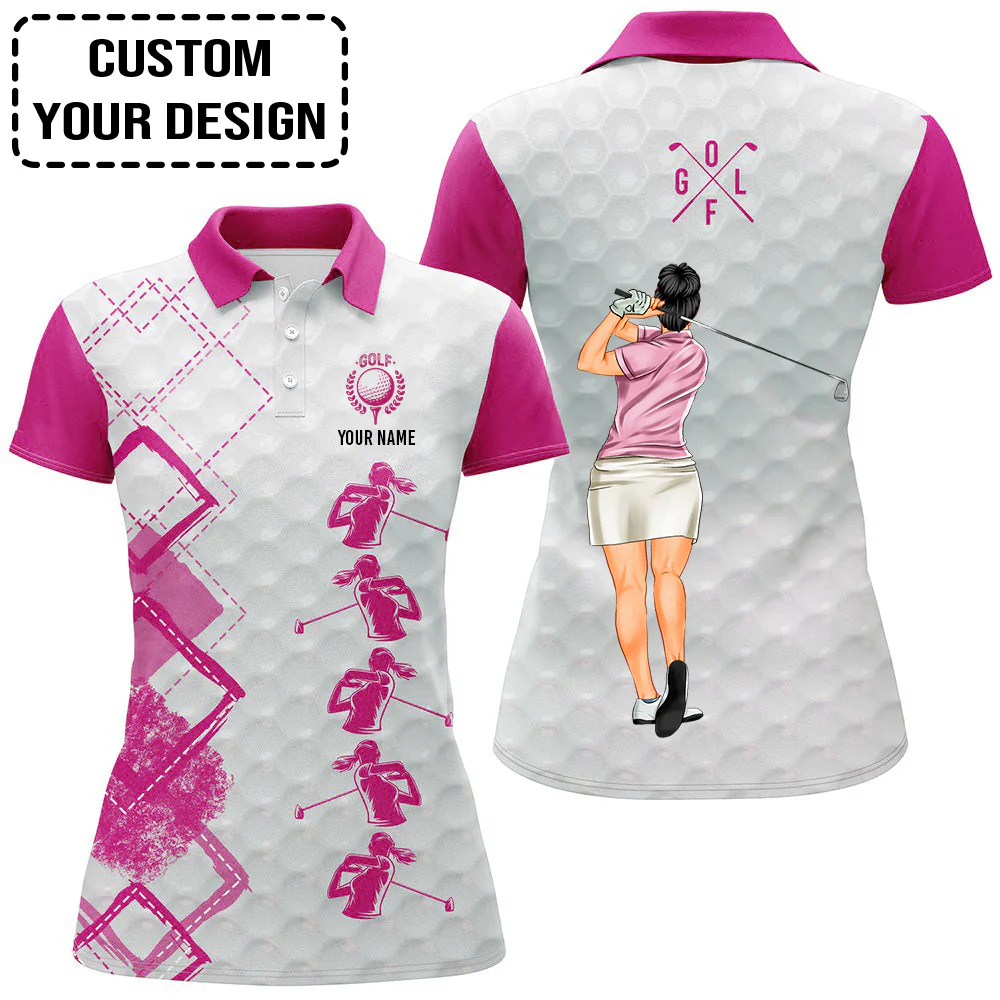 Golf Custom Women Polo Shirt, Golf Color Women Golf Polo Shirt Apparel - Image 2