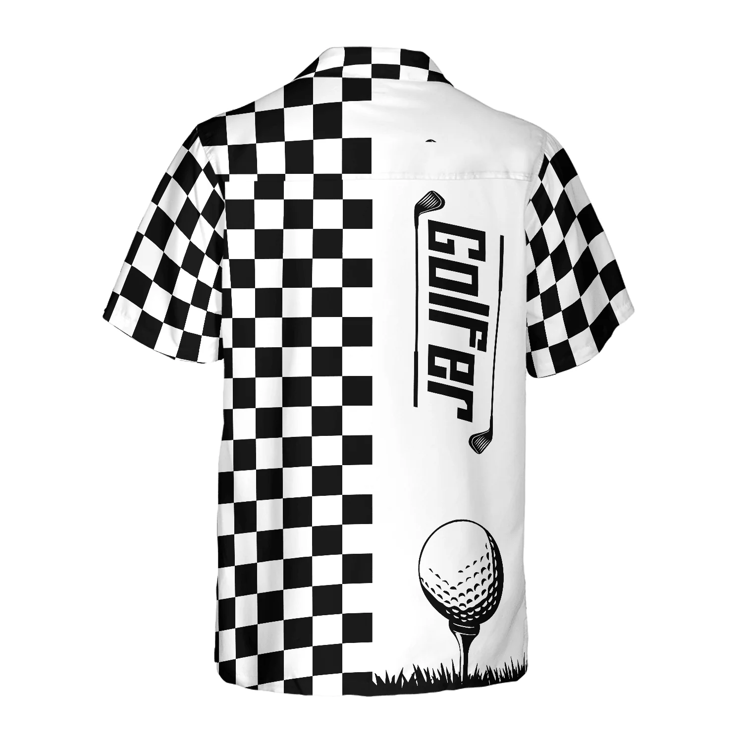 Golf Hawaiian Shirt, Checkerboard Style Golfer, Colorful Summer Aloha Hawaiian Shirt For Men Women, Gift For Friend, Golf Lover - Image 2