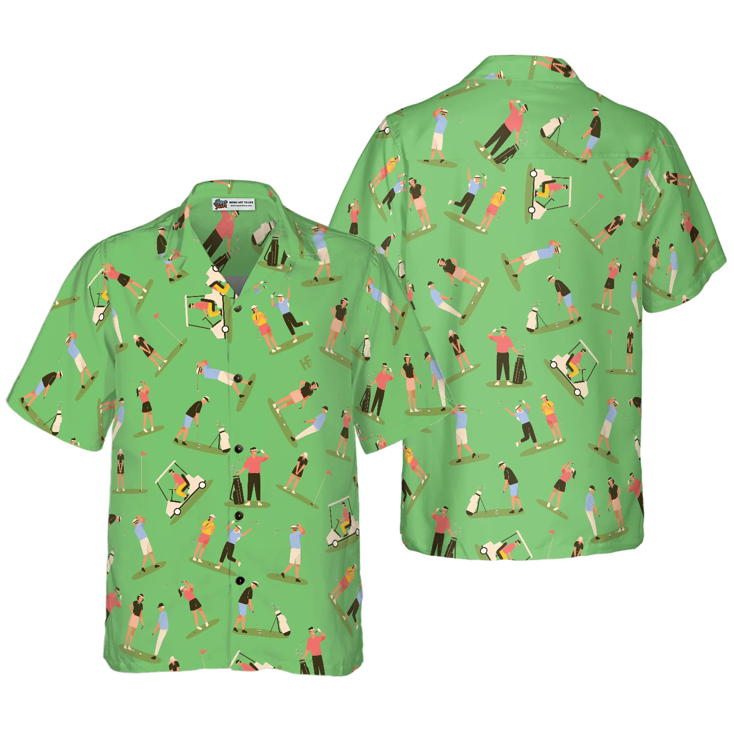 Golf Hawaiian Shirt, Collection Of Golf Players, Colorful Summer Aloha Hawaiian Shirt For Men Women, Gift For Friend, Golf Lovers, Golfers