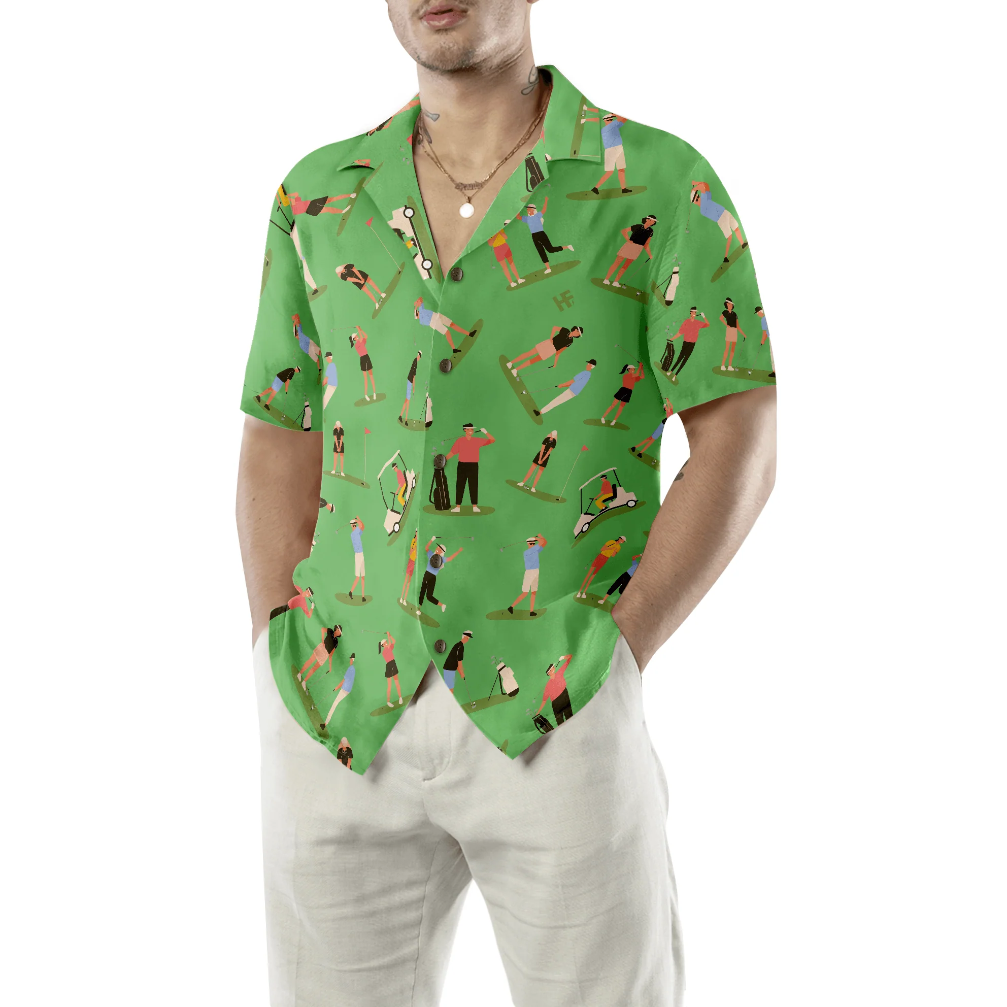 Golf Hawaiian Shirt, Collection Of Golf Players, Colorful Summer Aloha Hawaiian Shirt For Men Women, Gift For Friend, Golf Lovers, Golfers - Image 5