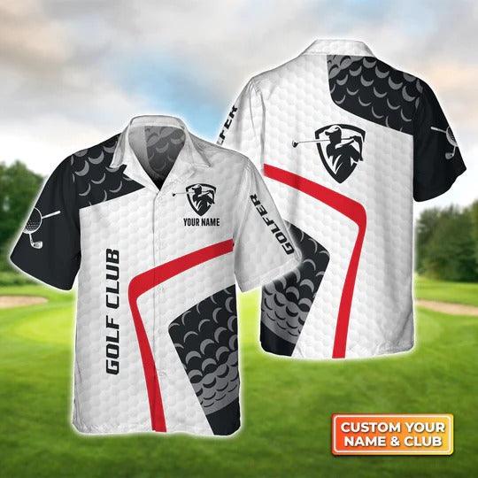 Golf Hawaiian Shirt, Custom Name And Club Golf Hawaiian Shirt, Graphic Golf Club, Personalized Aloha Hawaiian Shirt - Gift For Golf Lovers, Golfers