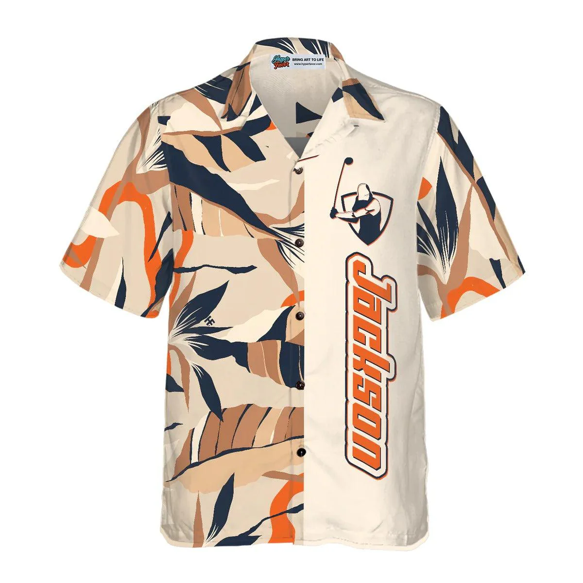 Golf Hawaiian Shirt Custom Name, Golfaholic Aloha Hawaiian Shirt, Jungle Pattern Personalized Hawaiian Shirt For Summer - Gift For Men, Women, Golf Lover - Image 2