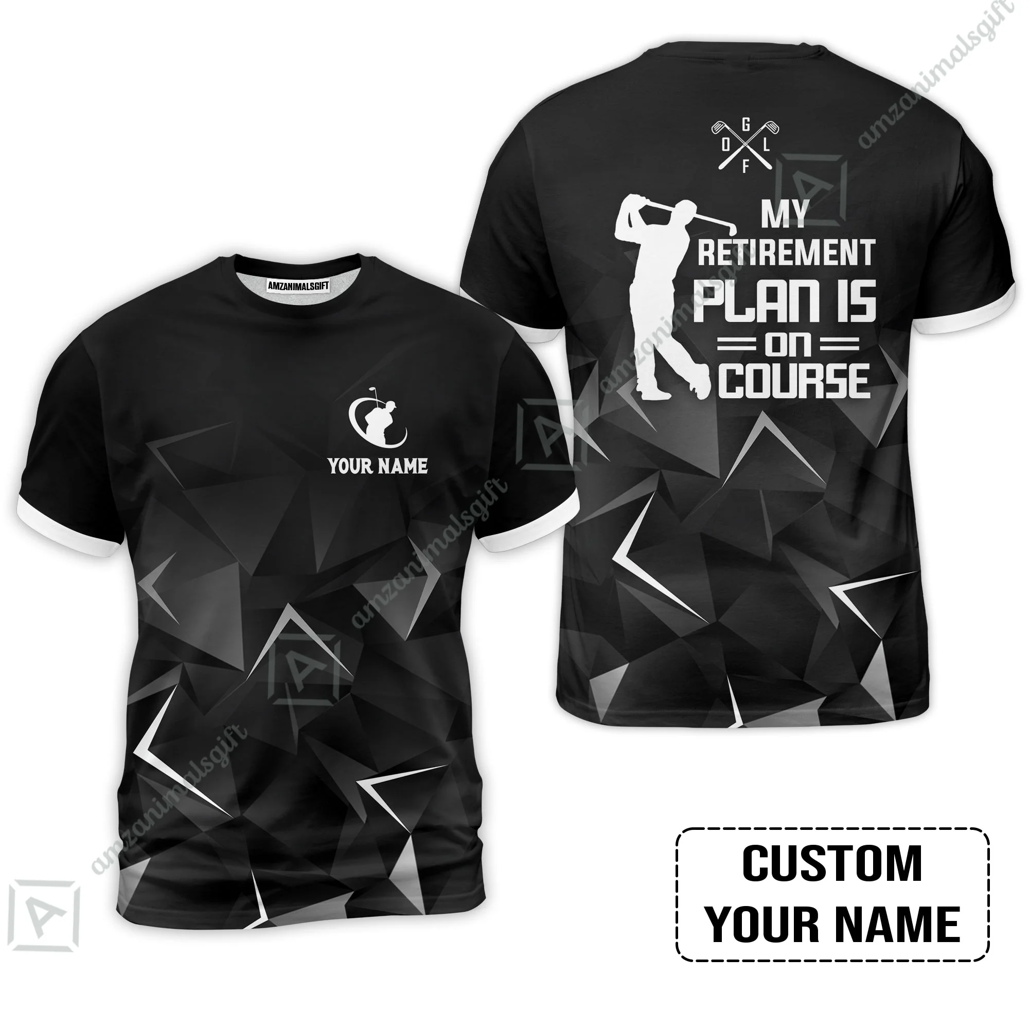 Golf Hawaiian Shirt Custom Name - Golfing My Retirement Plan Is On Course Personalized Hawaiian Shirt - Image 8