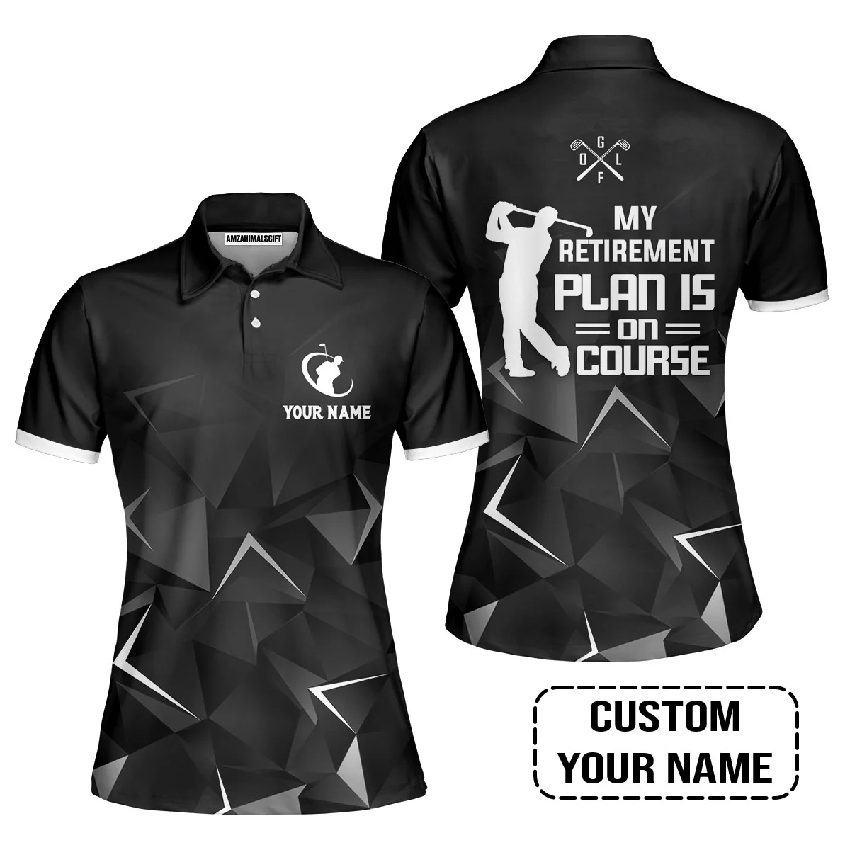 Golf Hawaiian Shirt Custom Name - Golfing My Retirement Plan Is On Course Personalized Hawaiian Shirt - Image 3