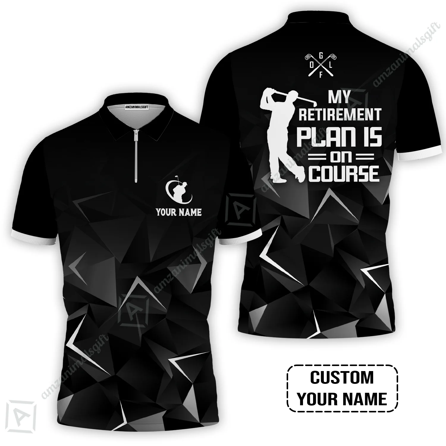 Golf Hawaiian Shirt Custom Name - Golfing My Retirement Plan Is On Course Personalized Hawaiian Shirt - Image 5