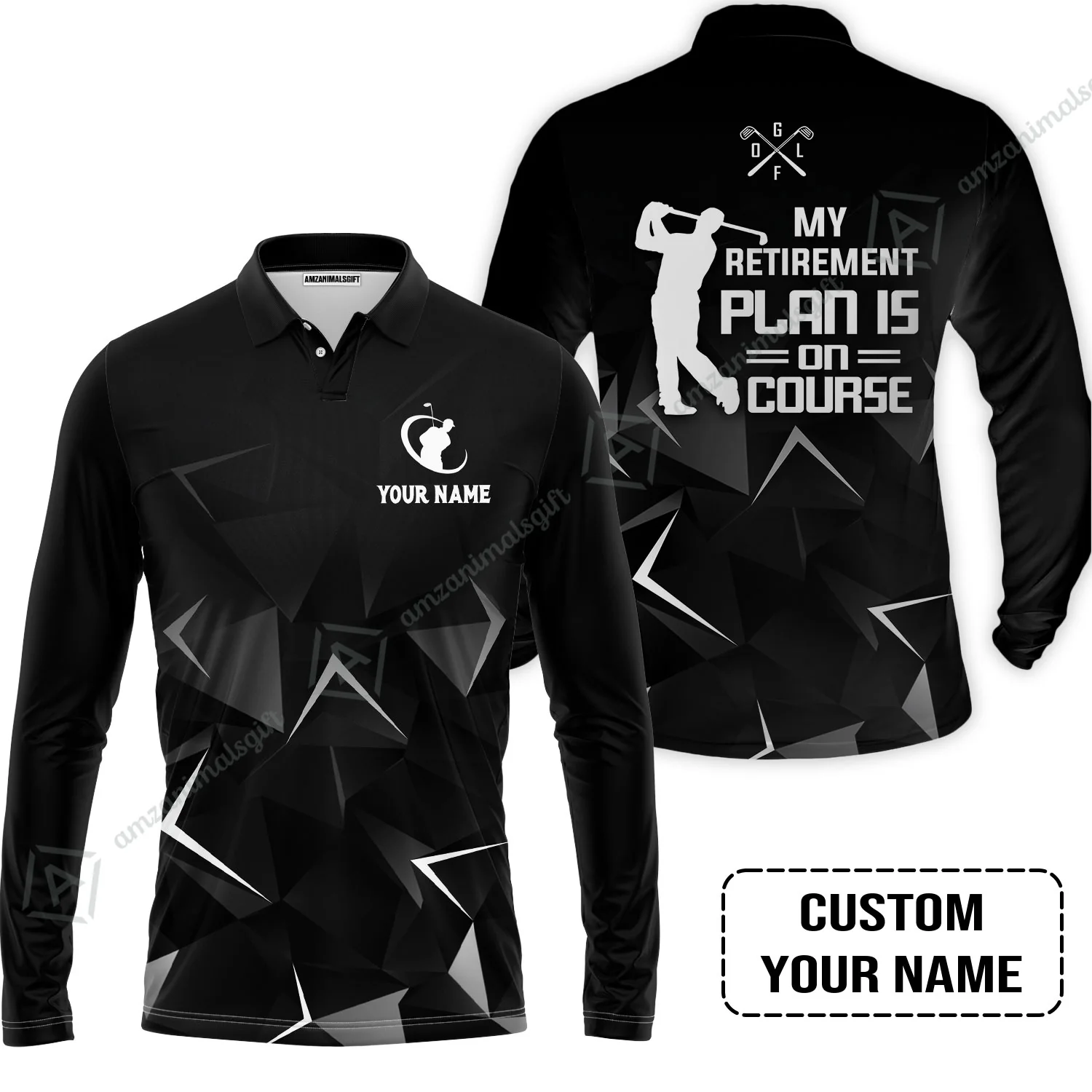 Golf Hawaiian Shirt Custom Name - Golfing My Retirement Plan Is On Course Personalized Hawaiian Shirt - Image 6