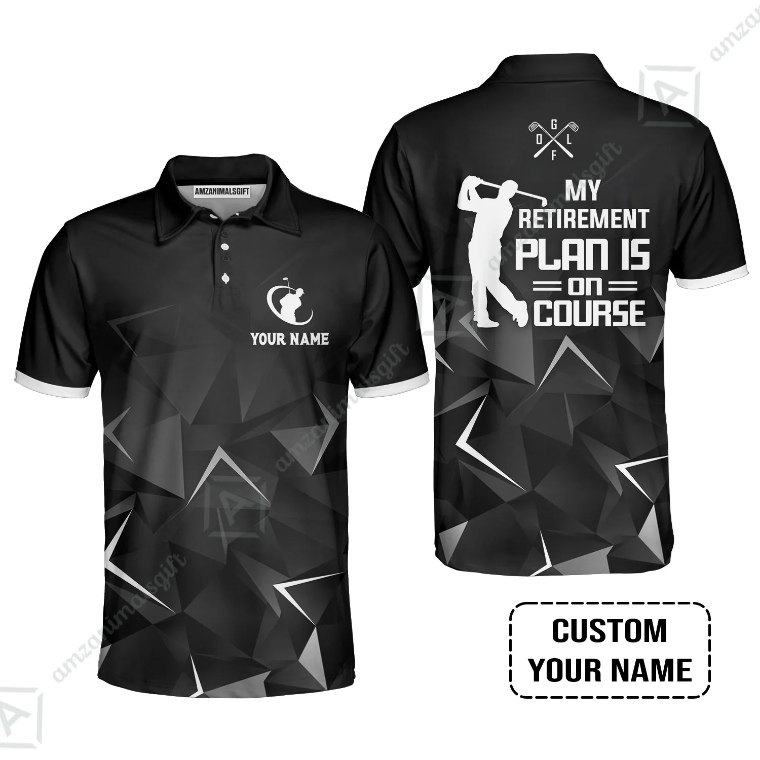 Golf Hawaiian Shirt Custom Name - Golfing My Retirement Plan Is On Course Personalized Hawaiian Shirt - Image 7