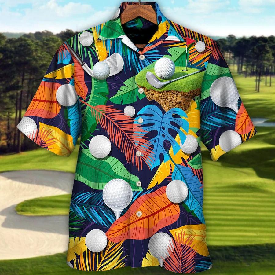 Golf Hawaiian Shirt For Summer - Tropical Floral Golf Aloha Shirts, It Takes A Lot Of Balls To Golf The Way I Do Hawaiian Shirt - Perfect Gift For Men, Golf Lovers, Golfers - Image 5