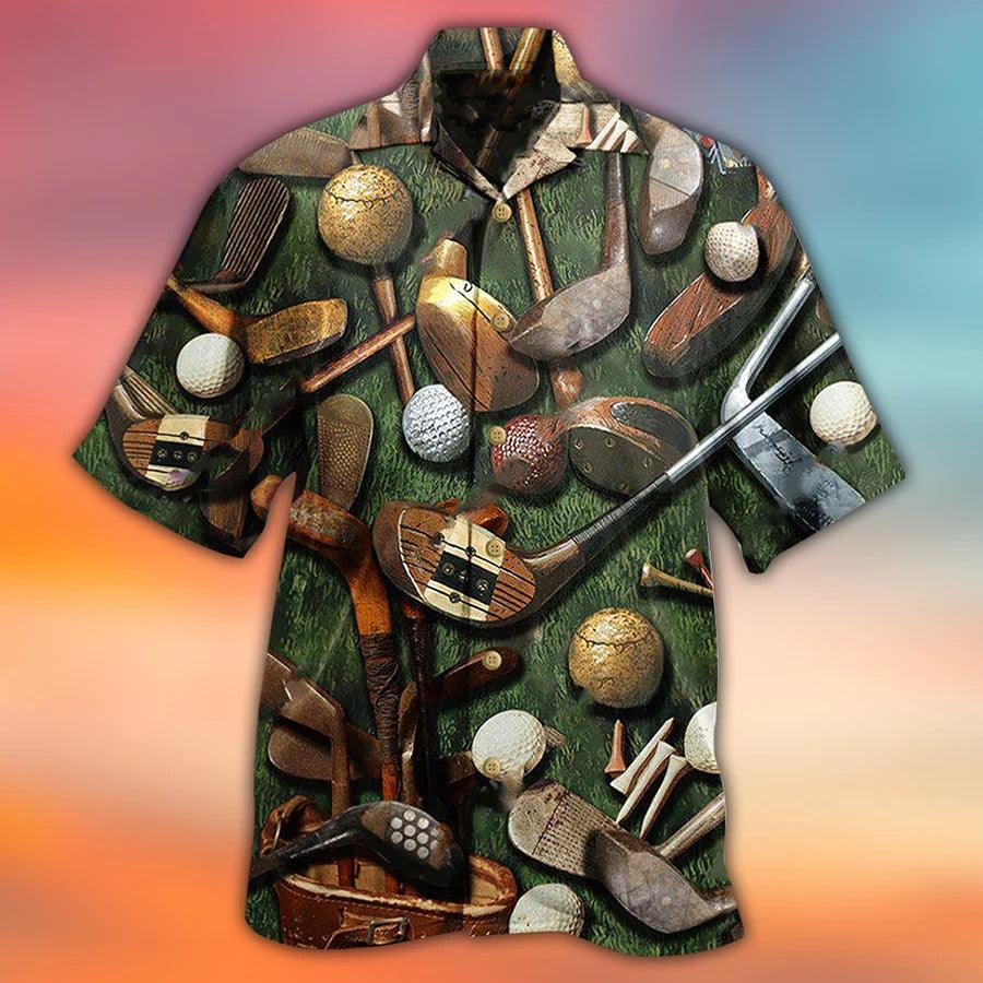Golf Hawaiian Shirt - Golf Clubs Hawaiian Shirt For Summer - Perfect Gift For Men, Golfers, Golf Lovers
