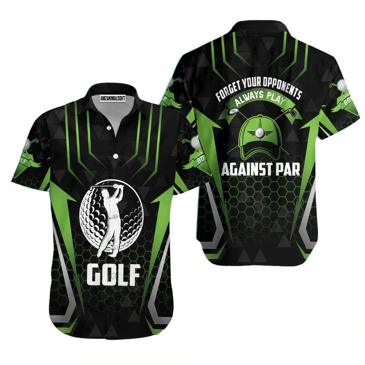 Golf Hawaiian Shirt, Golf Forget Your Opponents Always Play Against Par Aloha Hawaiian Shirts For Men and Women - Gift For Golfer, Friend, Family
