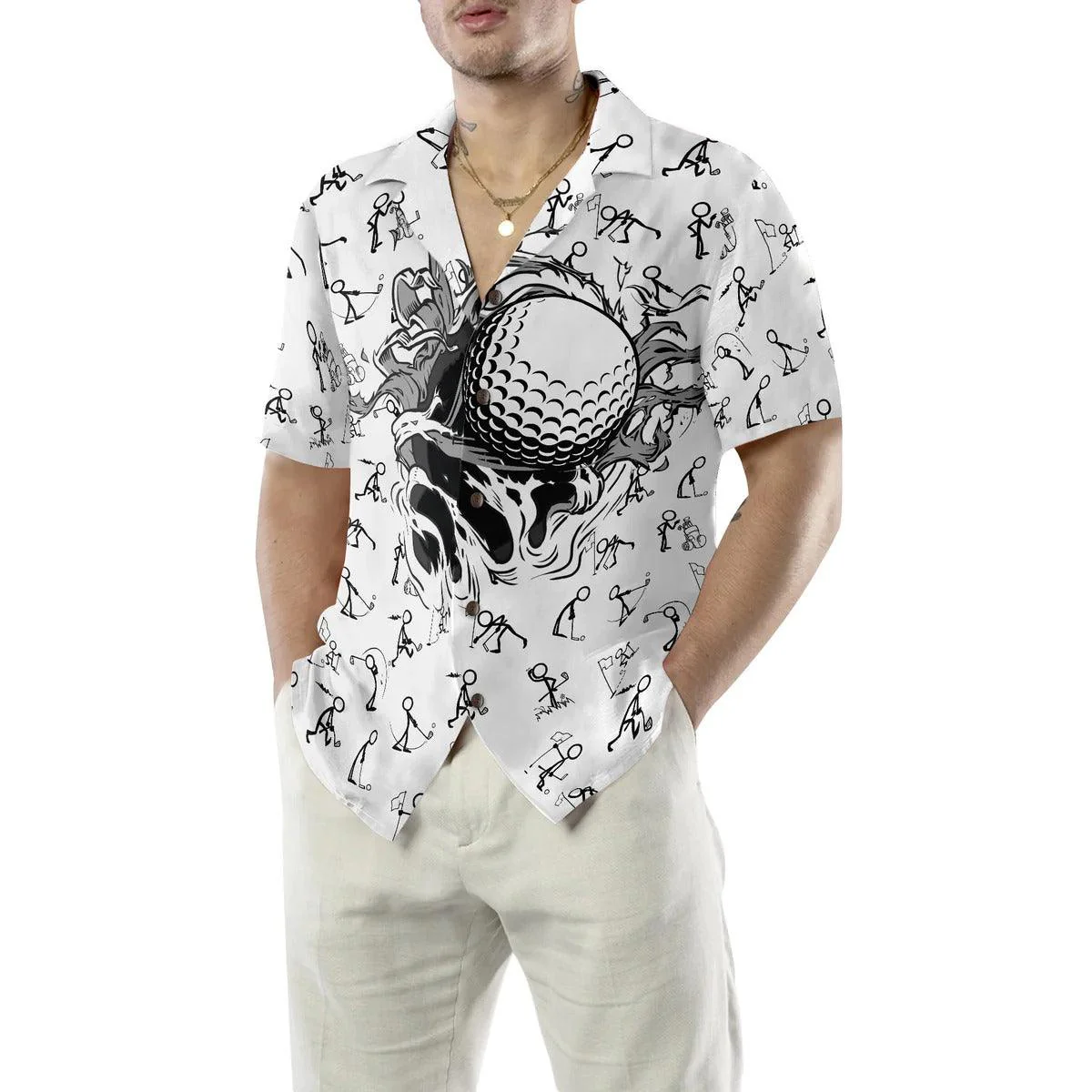 Golf Hawaiian Shirt, Golf Hole Breakthrough Aloha Shirt, Golf Hawaiian Shirt For Summer - Perfect Gift For Men, Women, Golf Lover, Friend, Family - Image 5