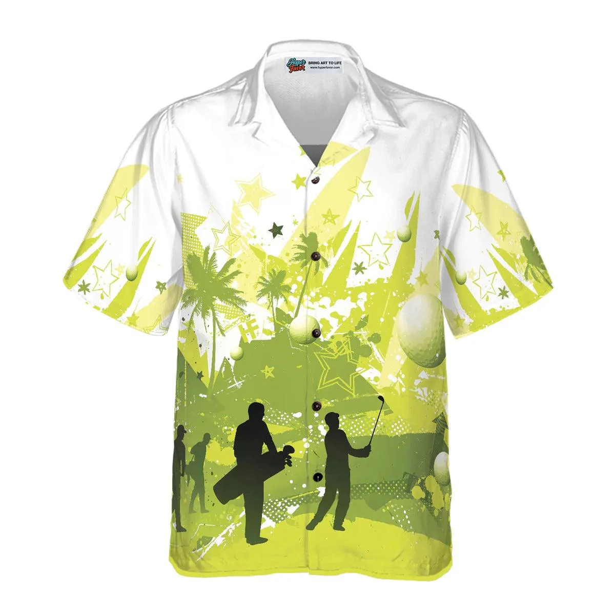 Golf Hawaiian Shirt, Golf Illustration Hawaiian Shirt, Summer Aloha Shirt - Perfect Gift For Men, Women, Husband, Wife, Golf Lover, Friend, Family - Image 2