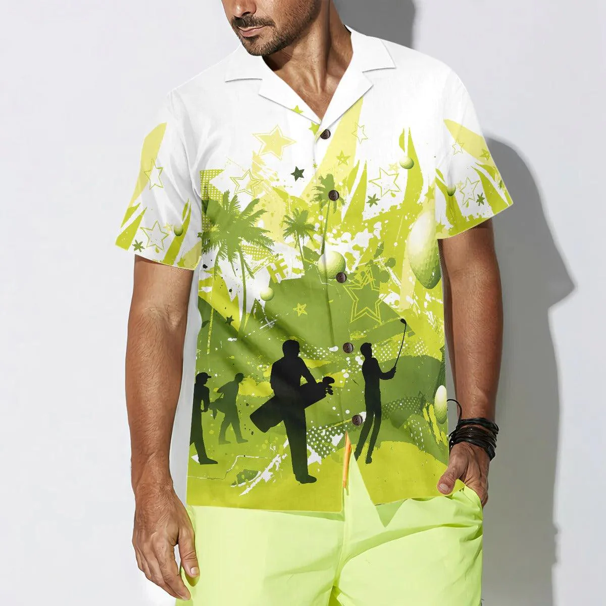 Golf Hawaiian Shirt, Golf Illustration Hawaiian Shirt, Summer Aloha Shirt - Perfect Gift For Men, Women, Husband, Wife, Golf Lover, Friend, Family - Image 4
