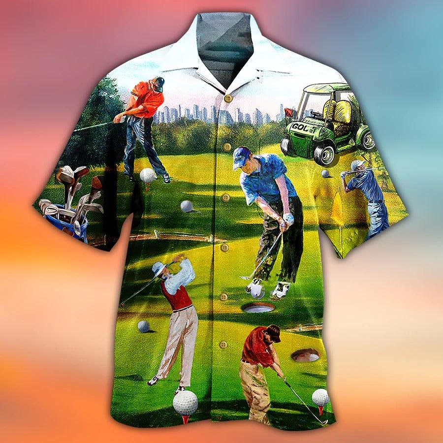 Golf Hawaiian Shirt - Golf Swing Hawaiian Shirt For Summer, Golf Cart - Perfect Gift For Men, Golfers, Golf Lovers - Image 3