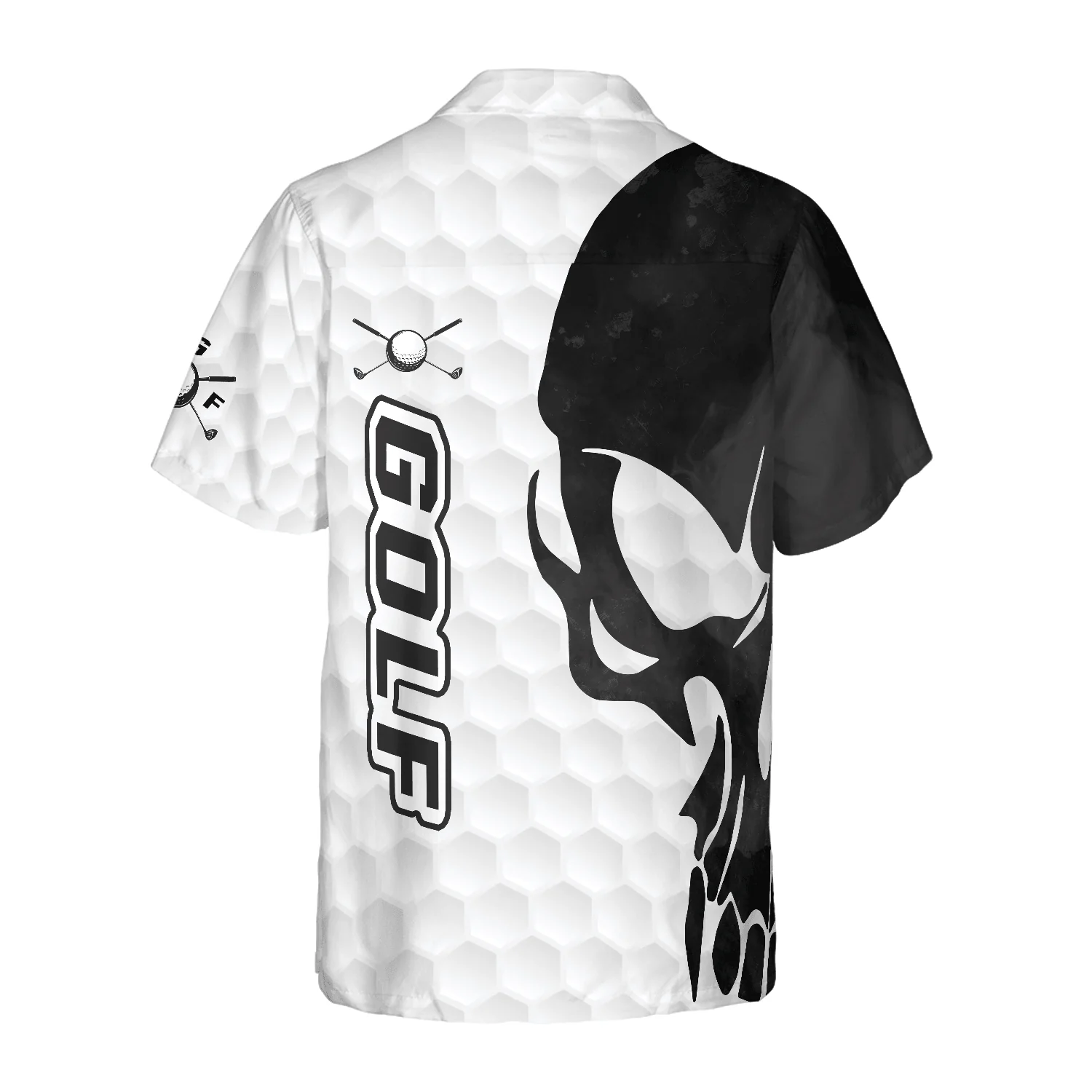 Golf Hawaiian Shirt, Golf Texture And Black Skull, Colorful Summer Aloha Hawaiian Shirt For Men Women, Perfect Gift For Friend, Golf Lovers, Golfers - Image 2