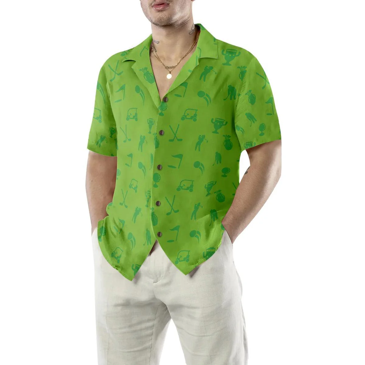 Golf Hawaiian Shirt Heartbeat Lifeline, Heartbeat Aloha Hawaiian Shirt, Golf Aloha Shirt - Perfect Gift For Men, Women, Golf Lover Friend, Family - Image 5