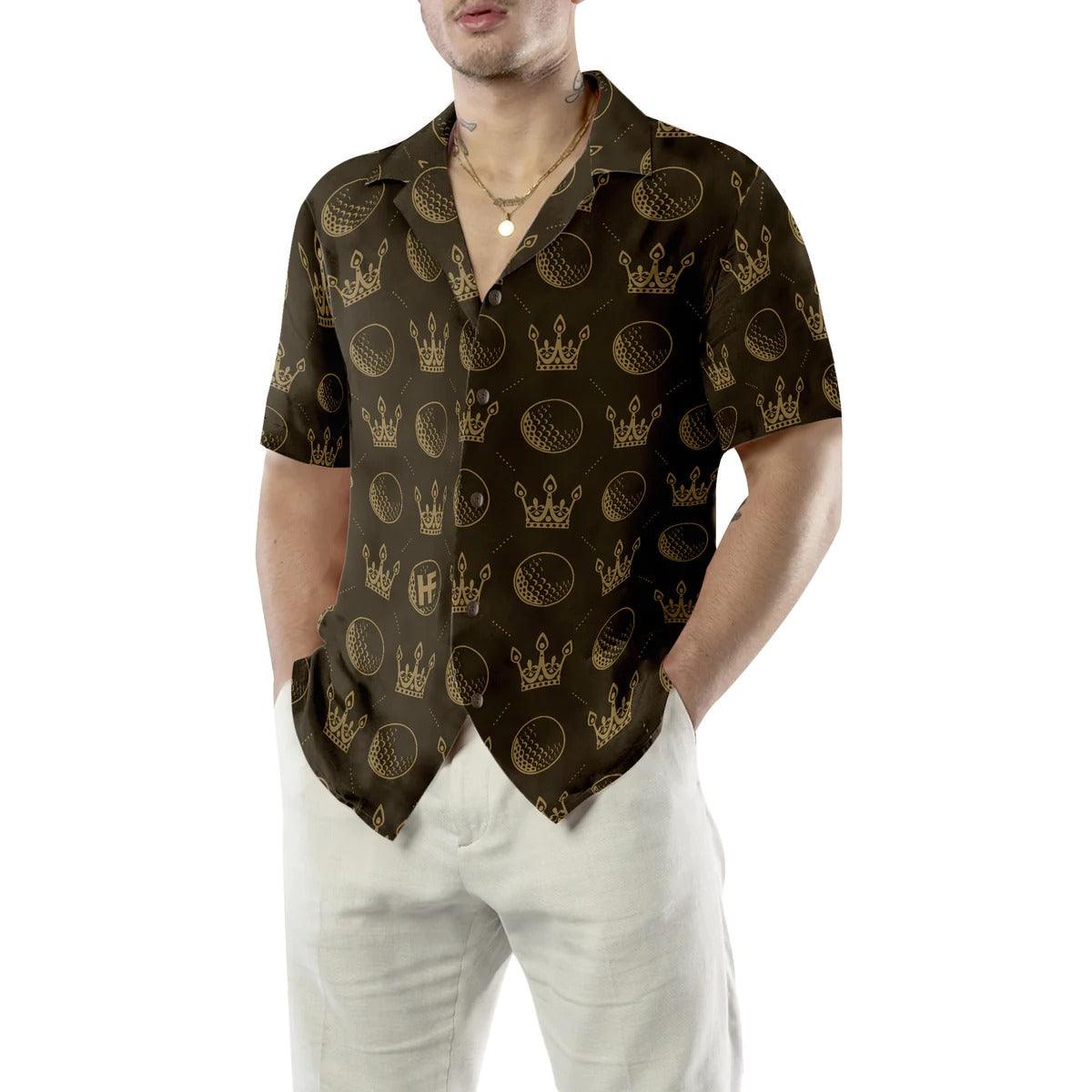 Golf Hawaiian Shirt, Luxury Royal Golf Ball Crown Hawaiian Shirt, Golf Aloha Shirt- Perfect Gift For Men, Women, Golf Lover, Friend, Family - Image 5