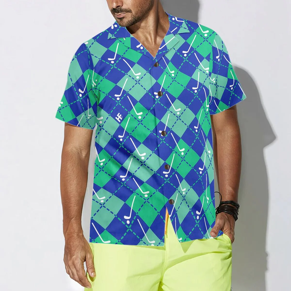Golf Hawaiian Shirt, Plaid Golf Seamless Pattern Hawaiian Shirt, Summer Aloha Shirt - Perfect Gift For Men, Women, Golf Lover, Friend, Family - Image 4