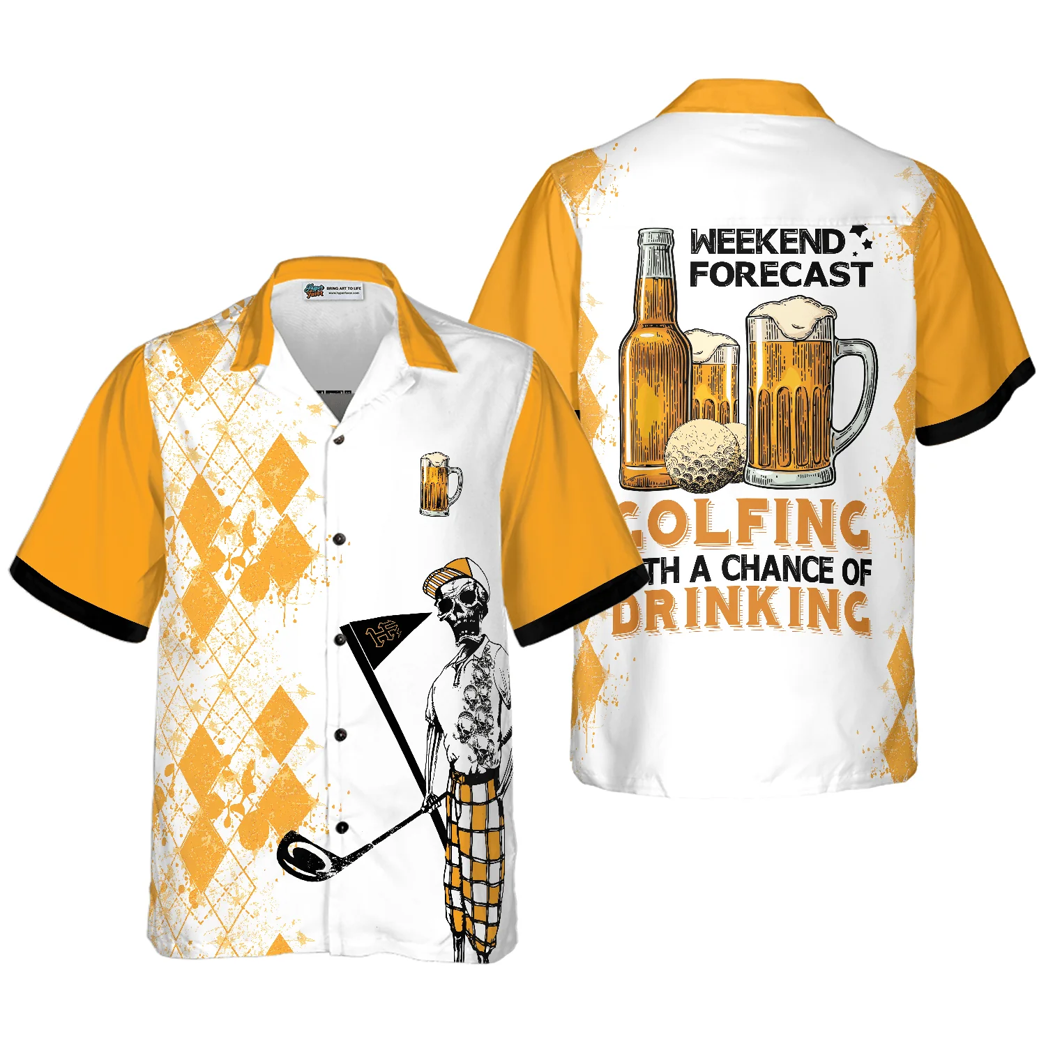Golf Hawaiian Shirt, Weekend Forecast Beer And Golf Aloha Hawaiian Shirt For Men Women, Gift For Friend, Team, Family,Golf Lovers