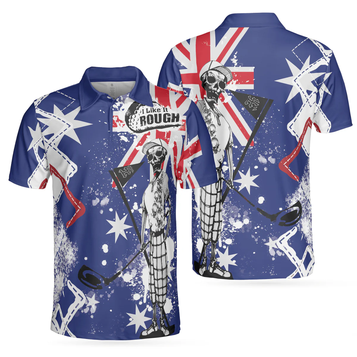 Golf Hoodie, Argyle Pattern Skeleton Golfing, Golf I Like It Rough Australian Flag Hoodie For Men - Best Gift For Golfers, Golf Lovers - Image 9