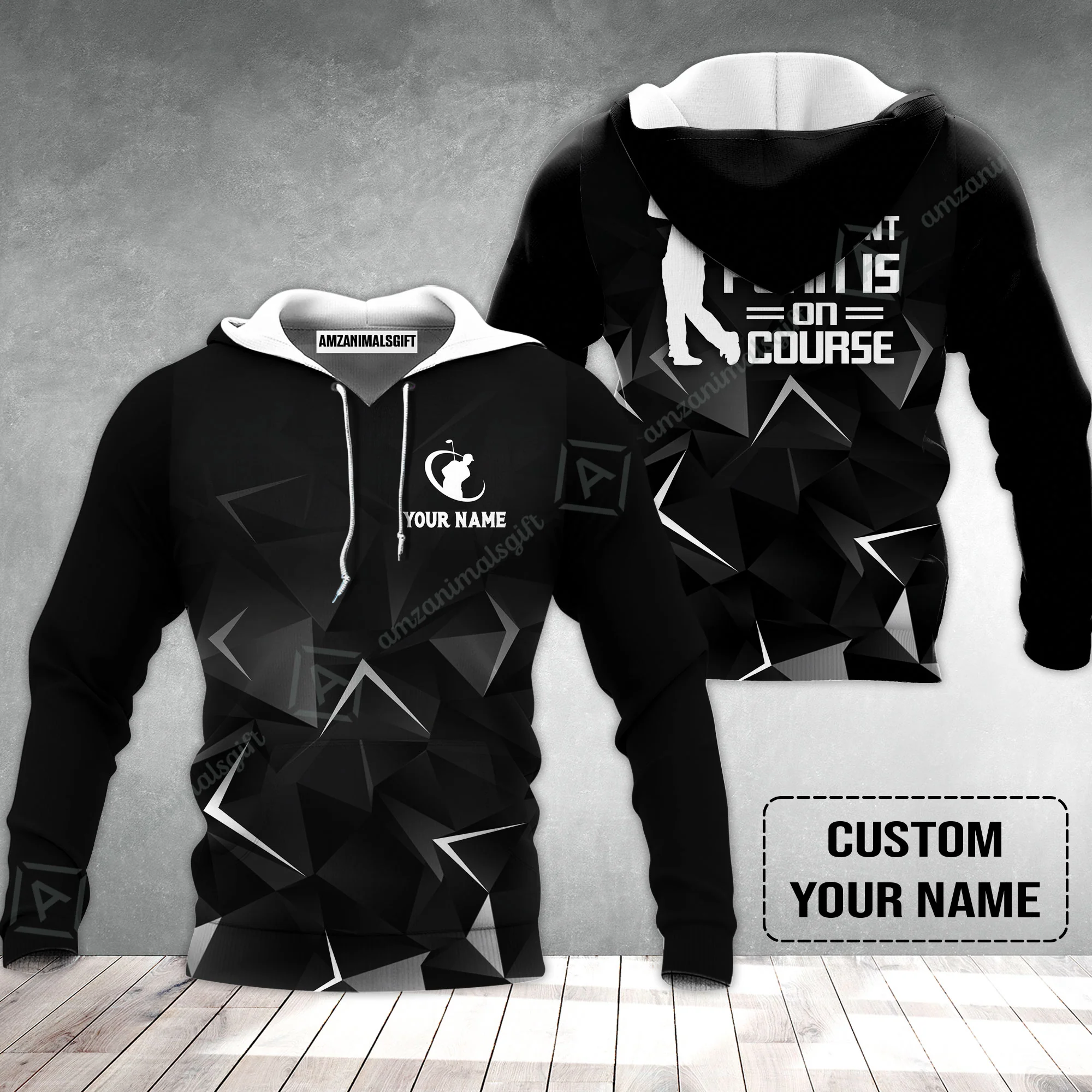 Golf Hoodie Custom Name - Golfing My Retirement Plan Is On Course Personalized Hoodie - Image 2