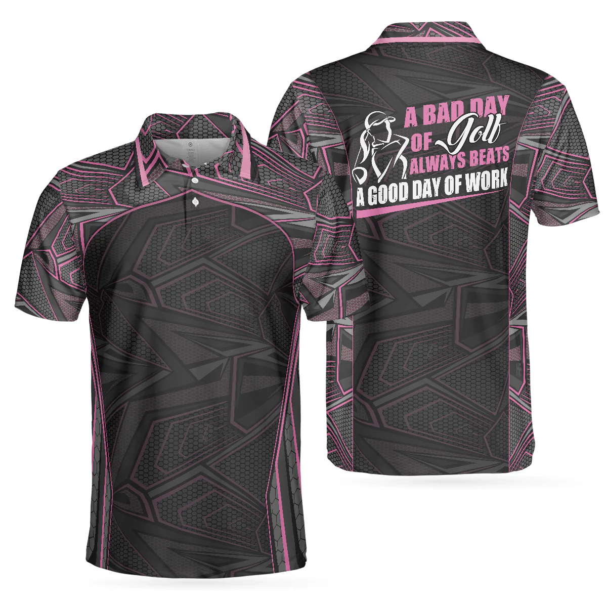 Golf Men Polo Shirt, A Bad Day Of Golf Always Beats A Good Day Of Work Polo Shirt For Men - Gift For Golf Lovers, Golfers