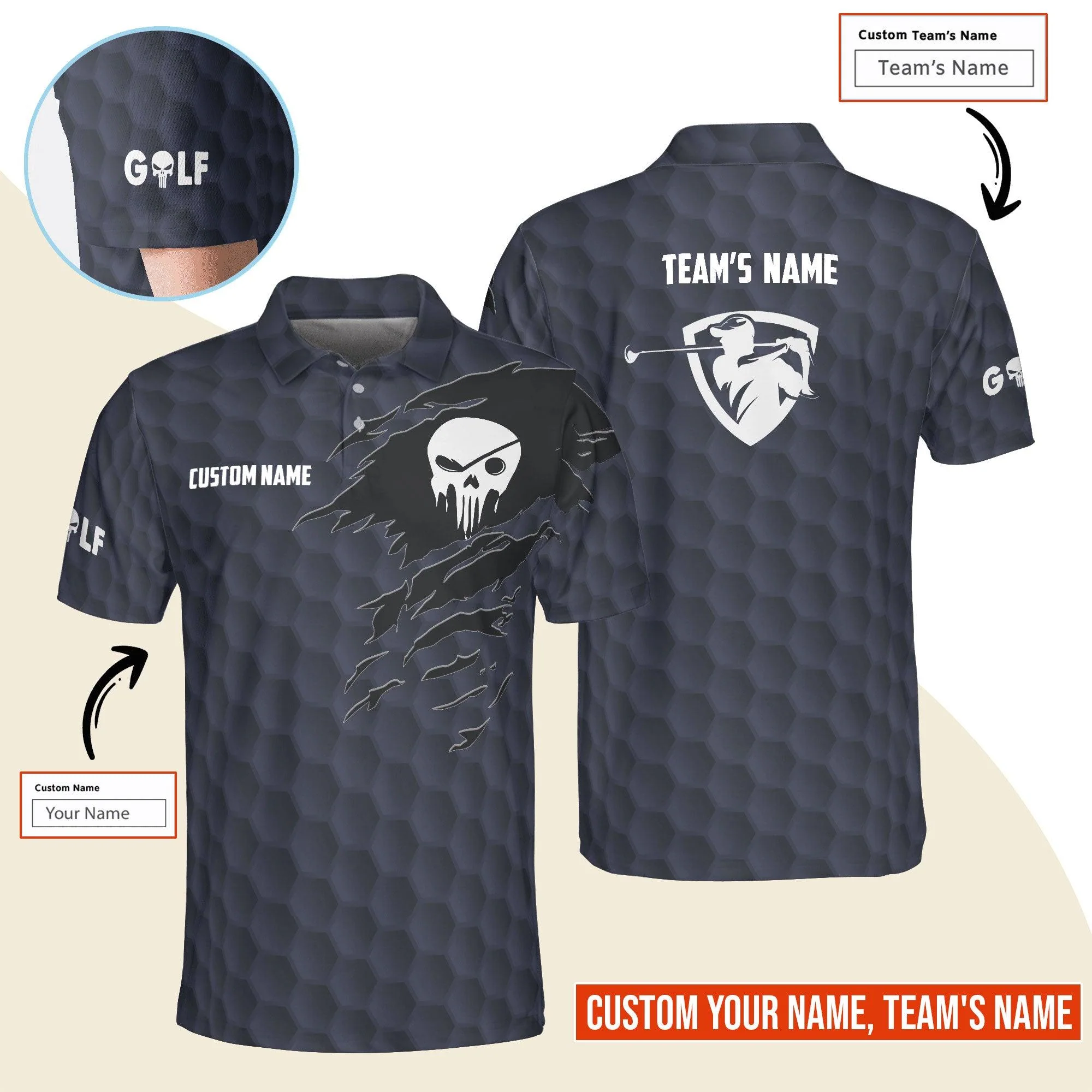 Golf Men Polo Shirt Custom Name - Golf Team Personalized Polo Shirt For Men - Gift For Golfers, Friend, Family - Image 5