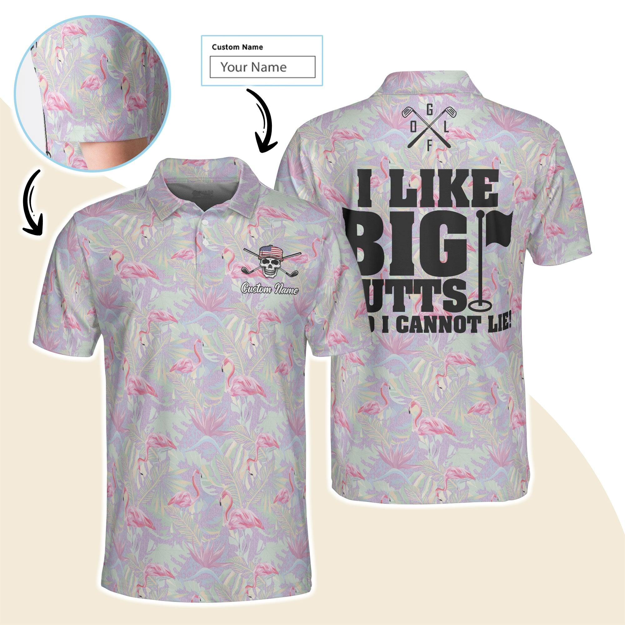 Golf Men Polo Shirt Custom Name - I Like Big Putts And I Cannot Lie Personalized Polo Shirt For Men - Gift For Golfers, Friend, Family - Image 5