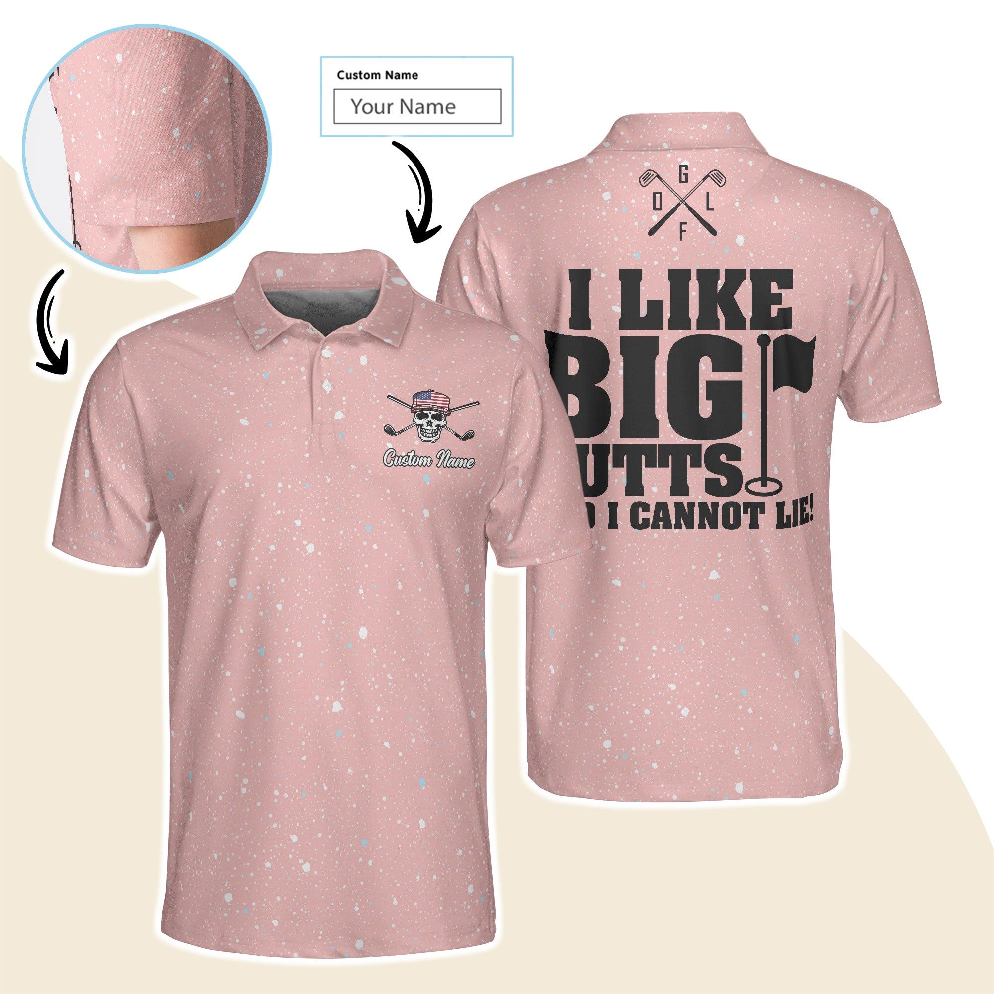 Golf Men Polo Shirt Custom Name - I Like Big Putts And I Cannot Lie Personalized Polo Shirt For Men - Gift For Golfers, Friend, Family - Image 6