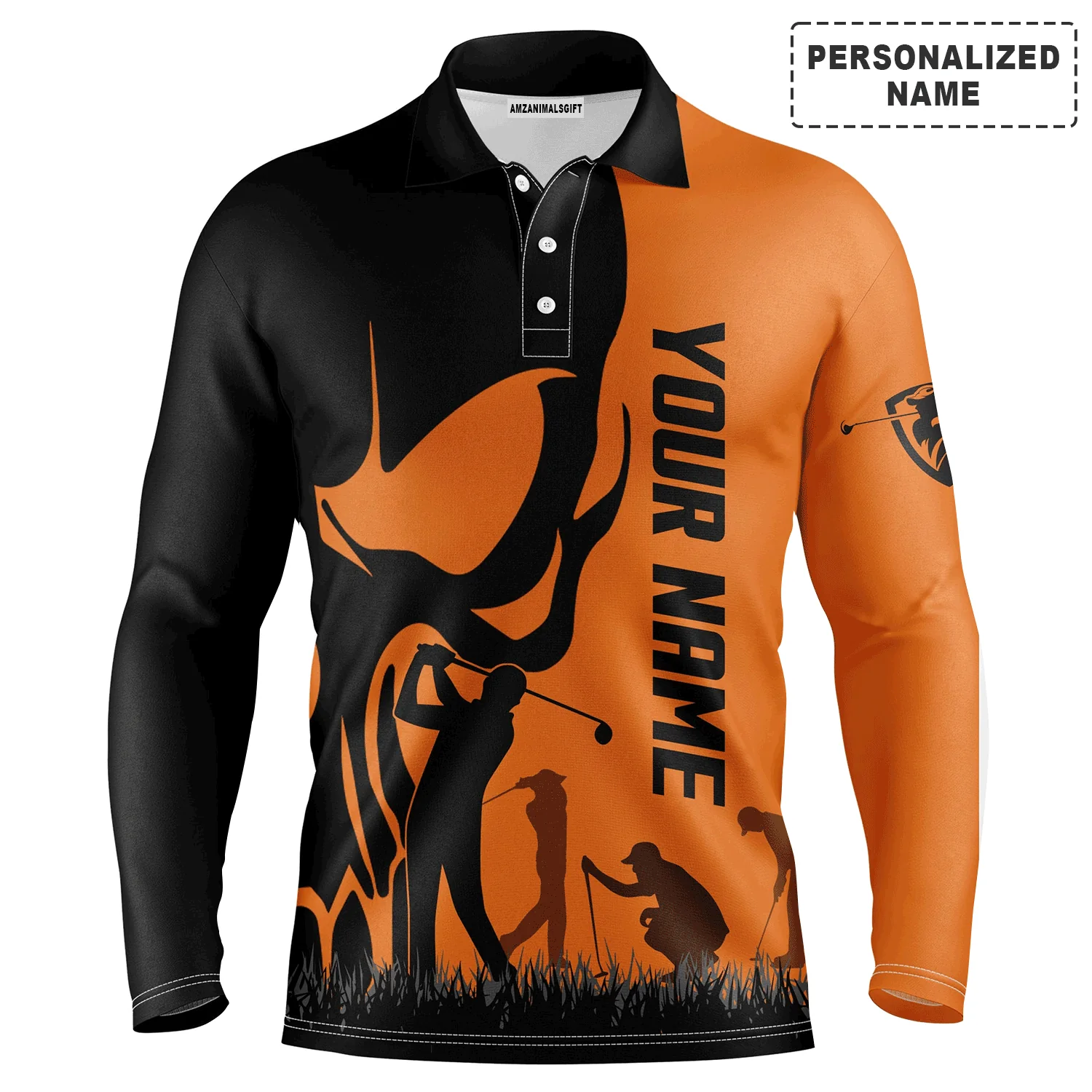 Golf Men Polo Shirt - Custom Name Skull Multicolor Apparel Men Polo Shirt - Perfect Polo Shirt For Men, Golfers - Image 15
