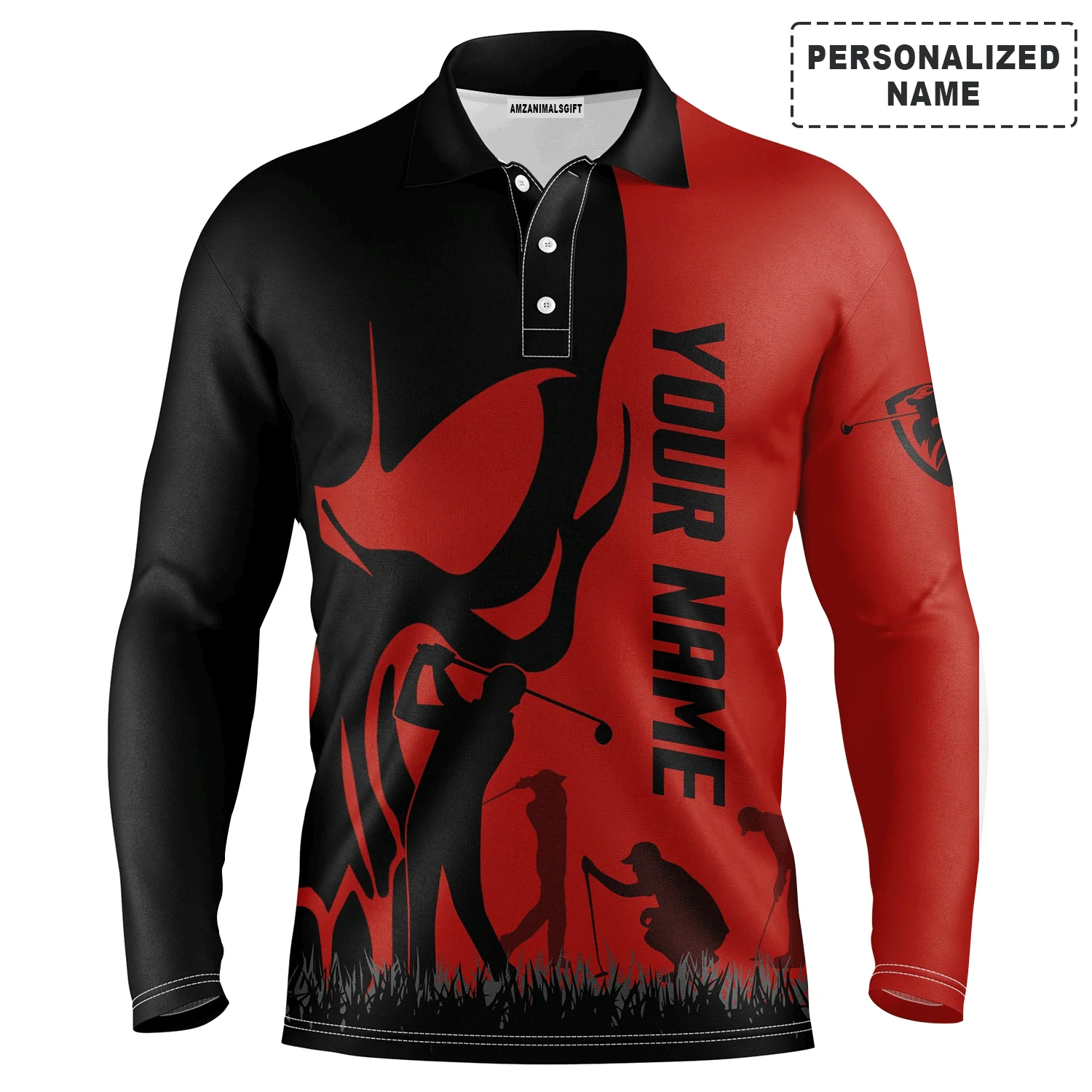 Golf Men Polo Shirt - Custom Name Skull Multicolor Apparel Men Polo Shirt - Perfect Polo Shirt For Men, Golfers - Image 17