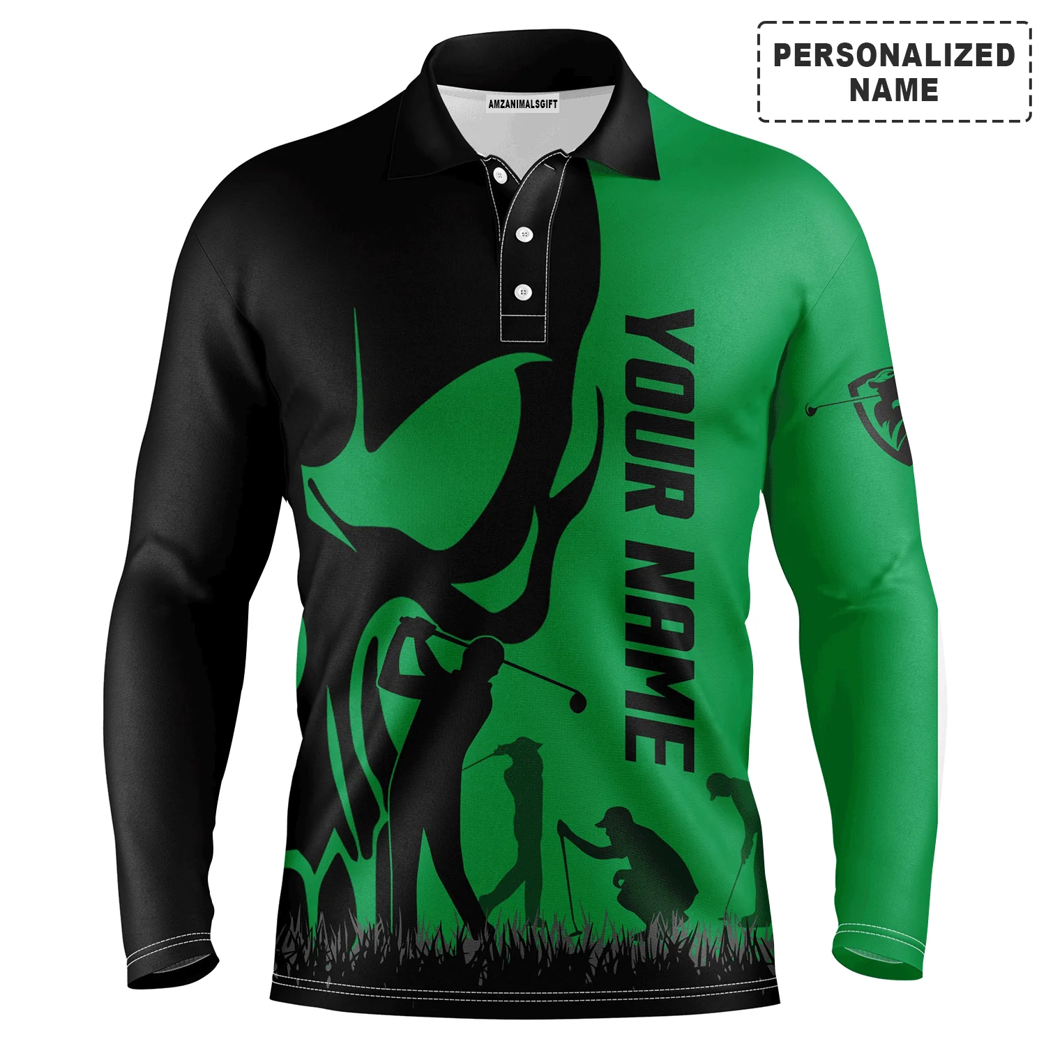 Golf Men Polo Shirt - Custom Name Skull Multicolor Apparel Men Polo Shirt - Perfect Polo Shirt For Men, Golfers - Image 18