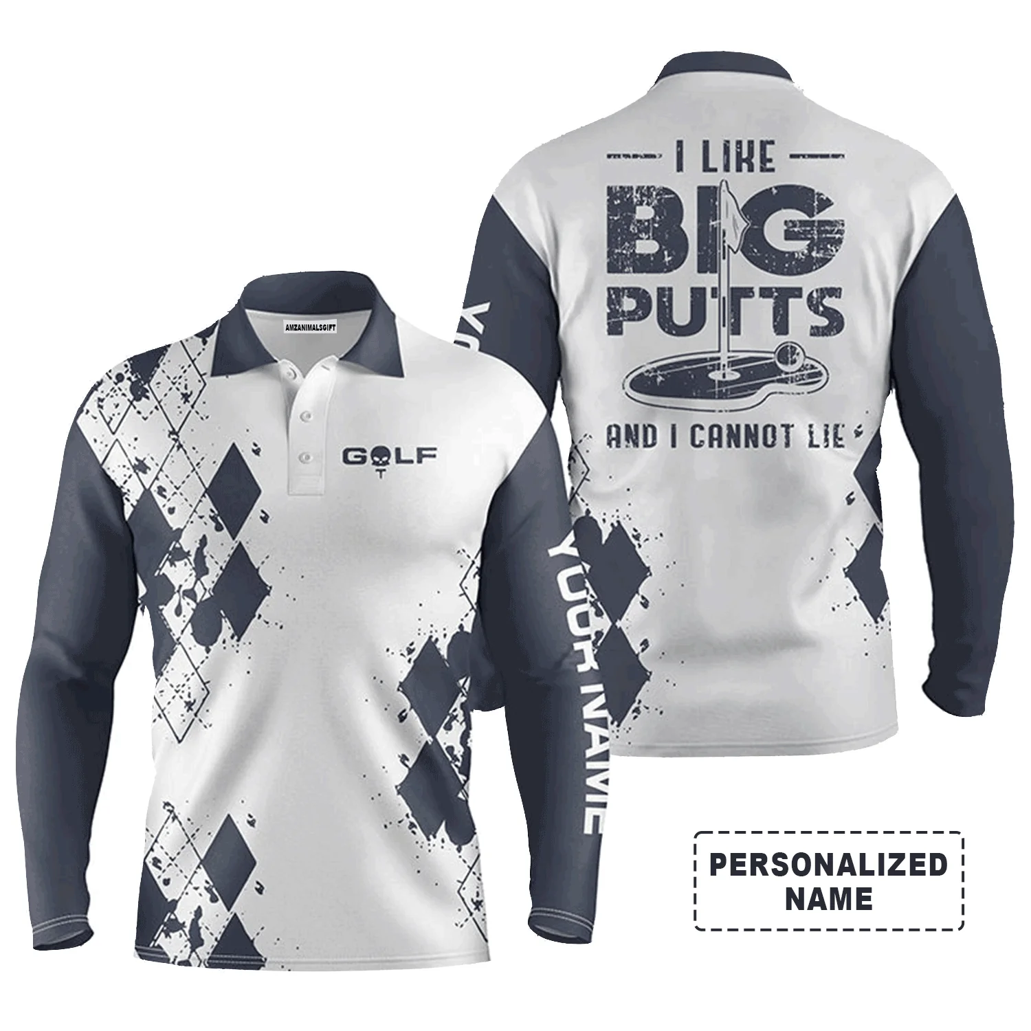 Golf Men Polo Shirt - Funny Custom Name Apparel, I Like Big Butts And I Cannot Lie Men Golf Polo Shirt - Perfect Polo Shirt For Men, Golfers - Image 2