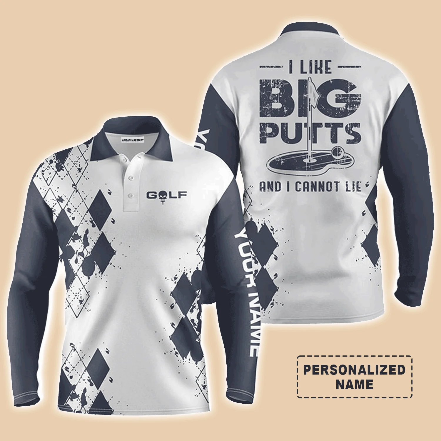 Golf Men Polo Shirt - Funny Custom Name Apparel, I Like Big Butts And I Cannot Lie Men Golf Polo Shirt - Perfect Polo Shirt For Men, Golfers - Image 3