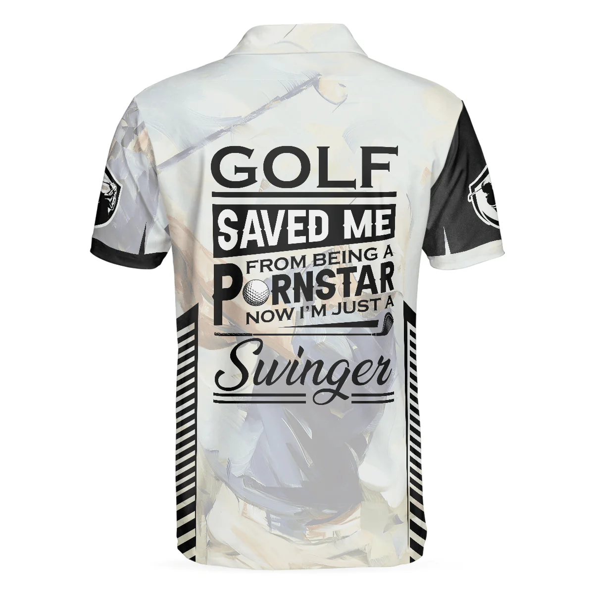 Golf Men Polo Shirt, Golf Saved Me Golfing Polo Shirt, Best Golf Shirt For Men - Perfect Gift For Golfers, Golf Lovers - Image 2