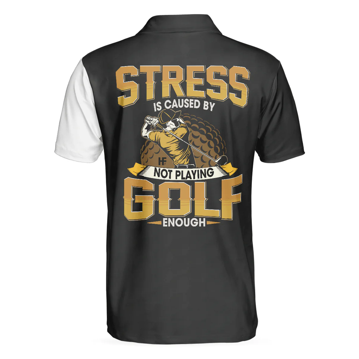Golf Men Polo Shirt, Stress Is Caused Polo Shirt, Best Argyle Pattern Golf Shirt For Men, Colorful Golf Shirt - Perfect Gift For Men, Golfers - Image 2