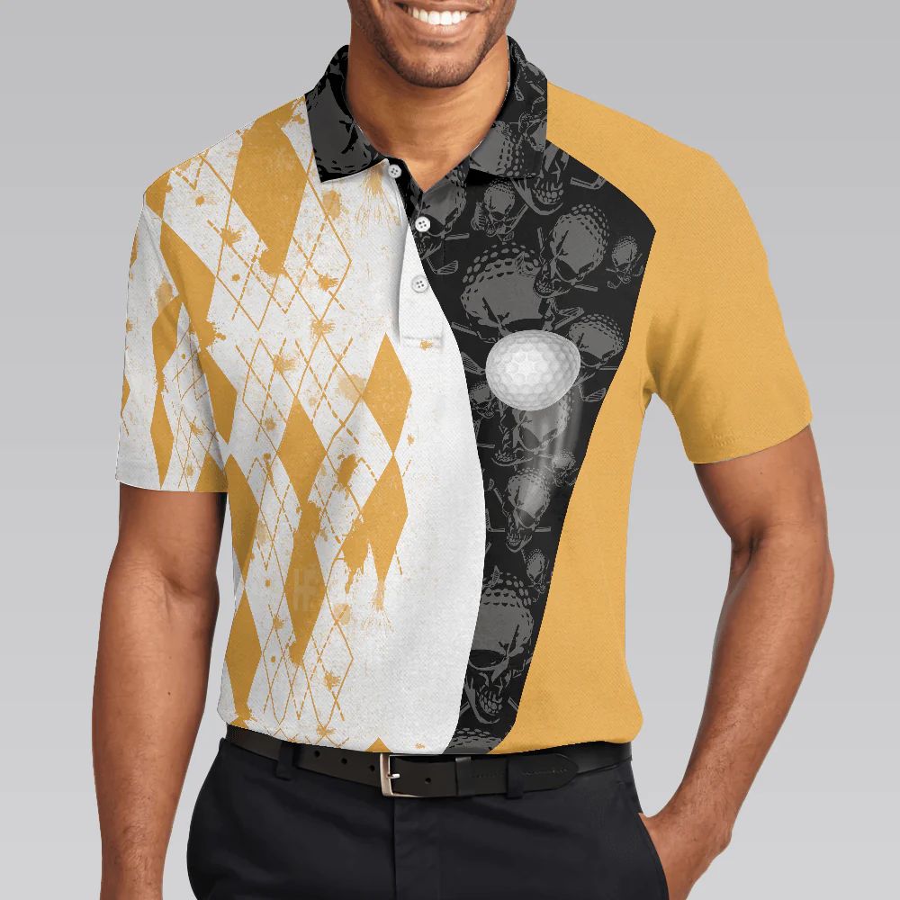 Golf Men Polo Shirt, Weekend Forecast Beer With Skeleton Men Golf Polo Shirt - Perfect Gift For Men, Golfers - Image 5